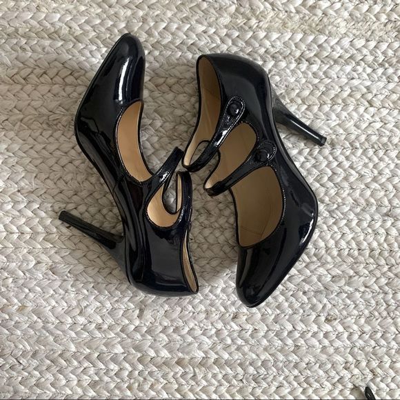 J CREW Mary Jane Mona Size 8  - Midnight Blue Patent. - Picture 3 of 7